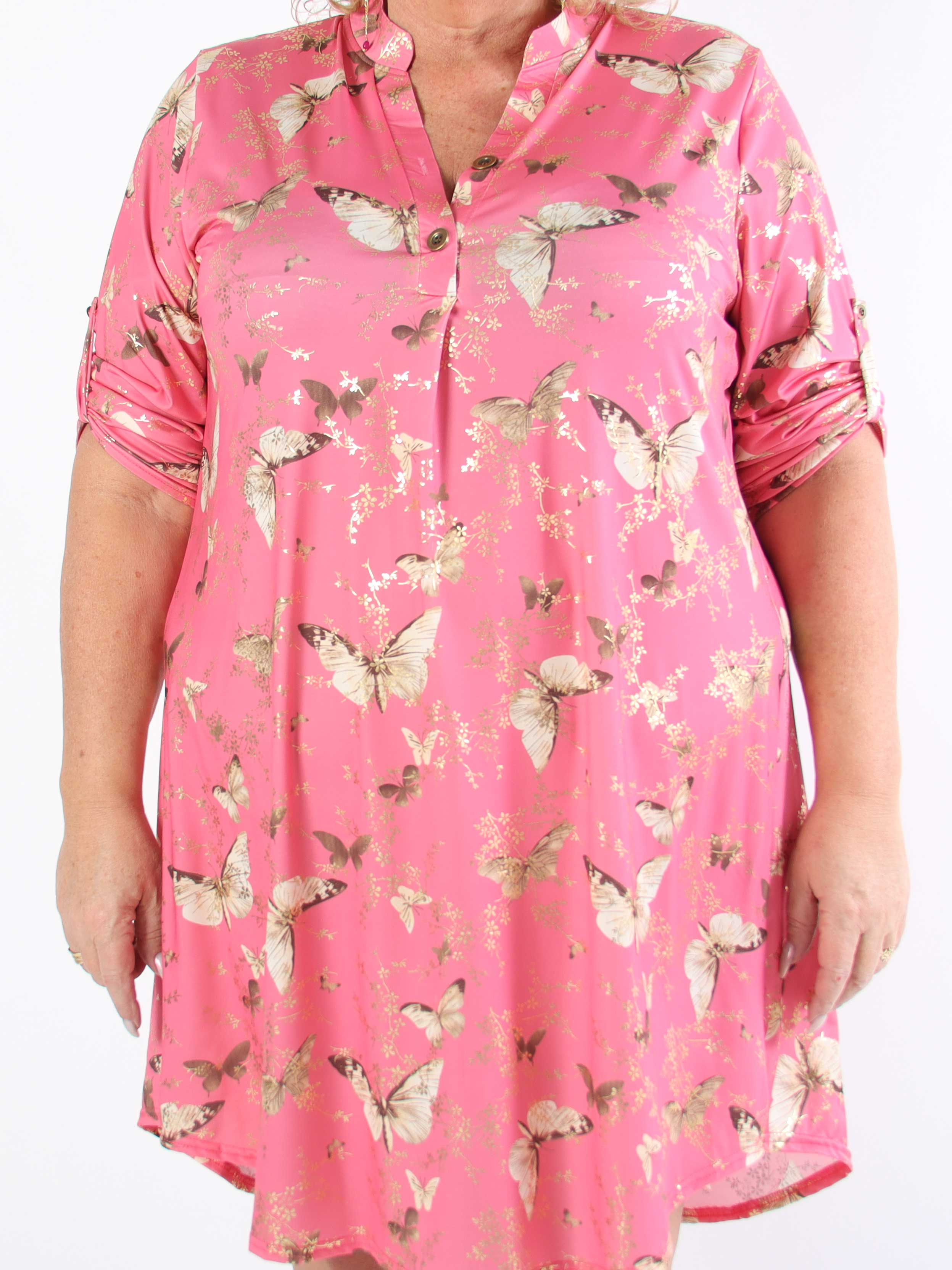 Ebba Butterfly - Elastisk plus size-klänning med fjärilar